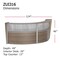 Linea Italia Reception Desk 49 in D X 46 in H, 10.3 ft W X Thermofused Laminate, Walnut, Clear ZUI316 - alternate 4
